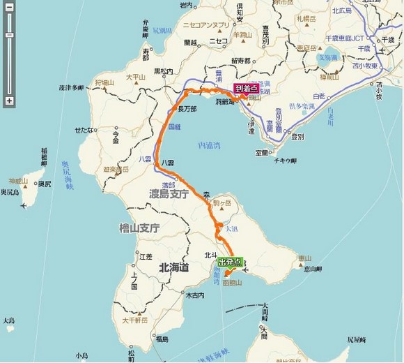 北海道自駕遊Day 4行車路線圖