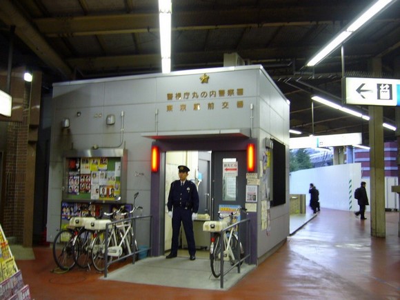 东京车站外警岗